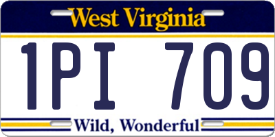 WV license plate 1PI709