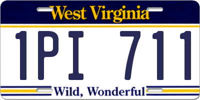 WV license plate 1PI711