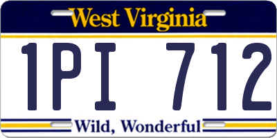 WV license plate 1PI712