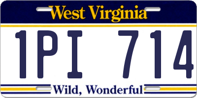 WV license plate 1PI714