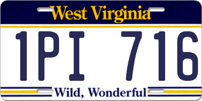WV license plate 1PI716
