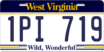WV license plate 1PI719