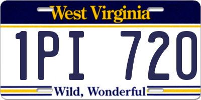 WV license plate 1PI720