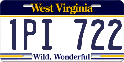 WV license plate 1PI722