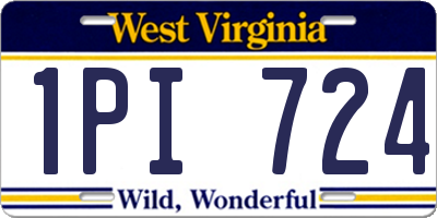 WV license plate 1PI724