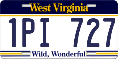 WV license plate 1PI727