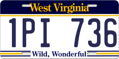 WV license plate 1PI736