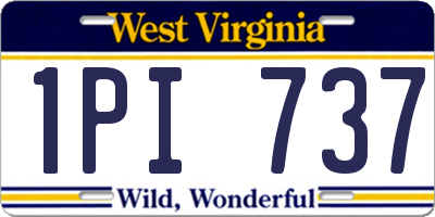 WV license plate 1PI737