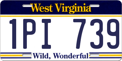 WV license plate 1PI739