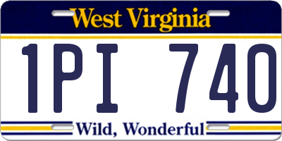 WV license plate 1PI740