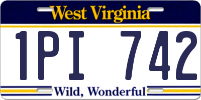 WV license plate 1PI742