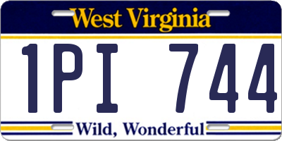 WV license plate 1PI744