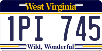 WV license plate 1PI745