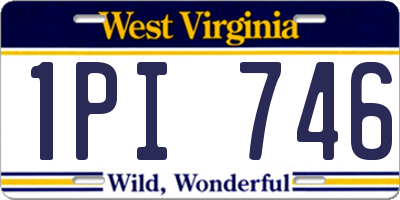 WV license plate 1PI746