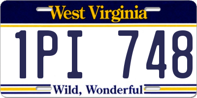 WV license plate 1PI748