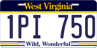 WV license plate 1PI750