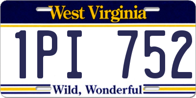 WV license plate 1PI752