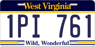 WV license plate 1PI761