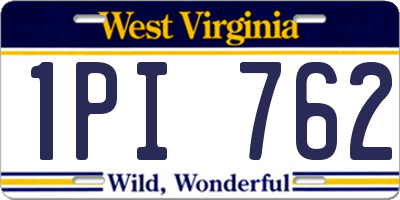 WV license plate 1PI762