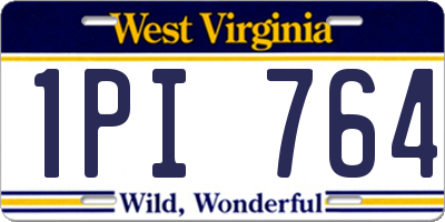 WV license plate 1PI764