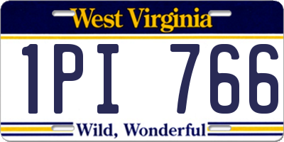 WV license plate 1PI766