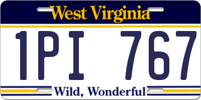 WV license plate 1PI767