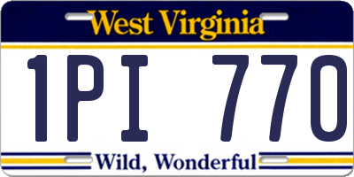 WV license plate 1PI770