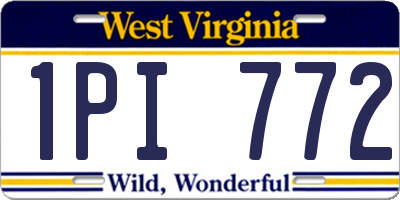 WV license plate 1PI772