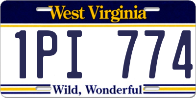 WV license plate 1PI774