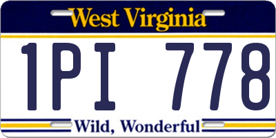 WV license plate 1PI778