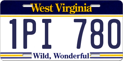 WV license plate 1PI780