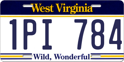 WV license plate 1PI784