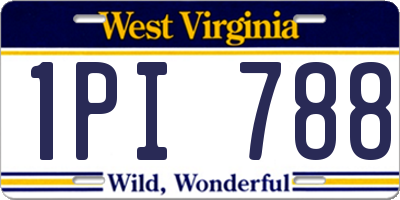 WV license plate 1PI788