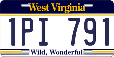 WV license plate 1PI791