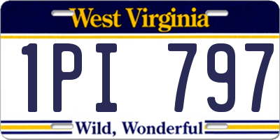 WV license plate 1PI797