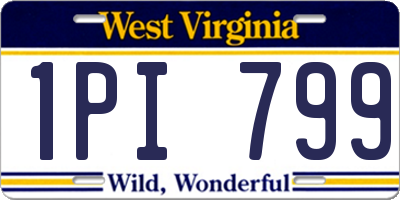 WV license plate 1PI799