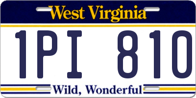 WV license plate 1PI810