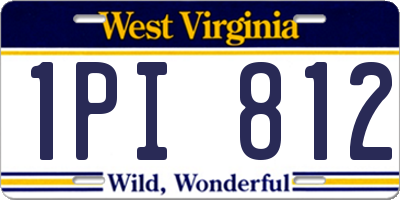 WV license plate 1PI812