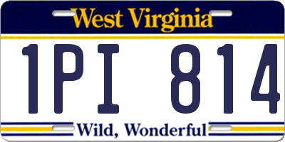 WV license plate 1PI814