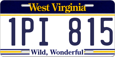WV license plate 1PI815