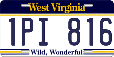 WV license plate 1PI816