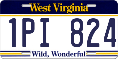 WV license plate 1PI824