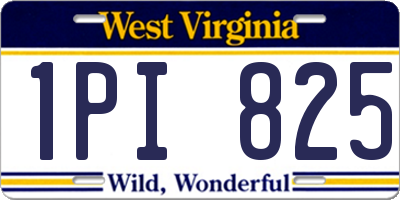 WV license plate 1PI825