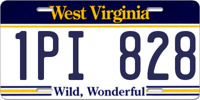 WV license plate 1PI828