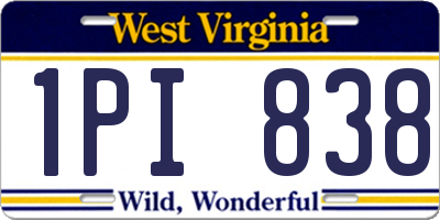 WV license plate 1PI838