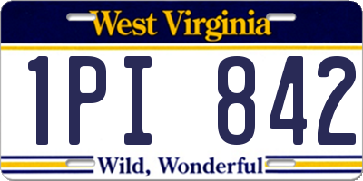 WV license plate 1PI842