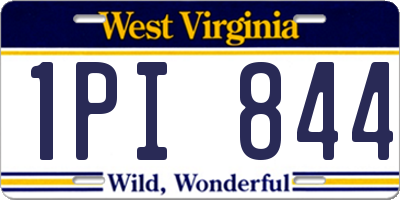 WV license plate 1PI844