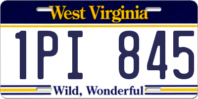 WV license plate 1PI845