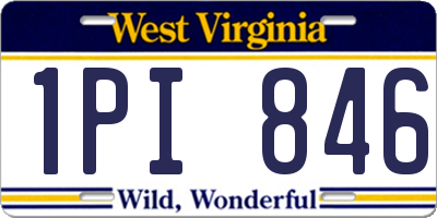WV license plate 1PI846