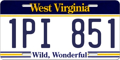 WV license plate 1PI851